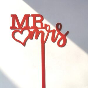 Cake Topper Mr&Mrs Rosu