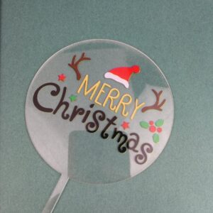 Cake Topper Merry Christmas