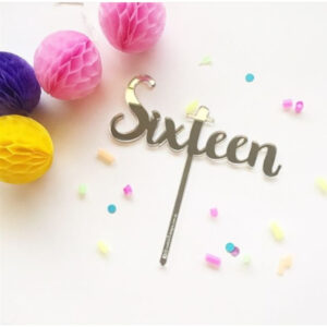 Cake Topper Sixteen Auriu