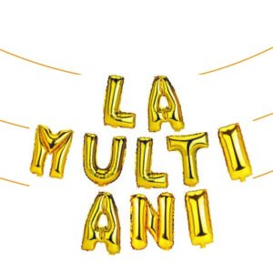 La Multi Ani Auriu 45 CM *6M