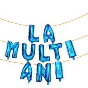 La Multi Ani Albastru 45 CM *6M