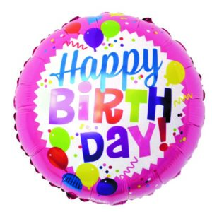 Balon Folie Happy Birthday Roz 45 CM