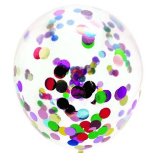 Set Baloane Cu Confetti Multicolori 5Buc 35 CM