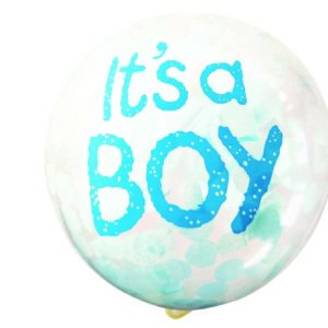 Set Baloane Cu Confetti ITS A BOY 5Buc 35 CM