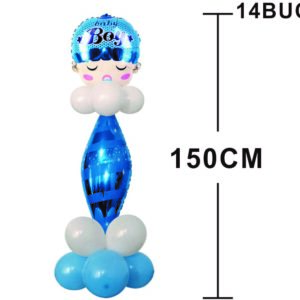 Stalp Cu Baloane Boy Bleu 14Buc 150Cm