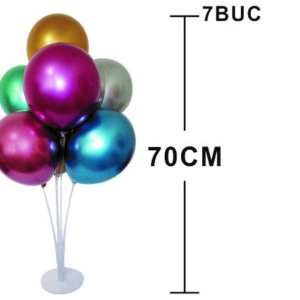 Set Baloane Latex Cu Suport Multicolori 7Buc 70Cm