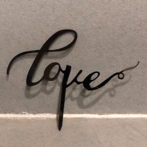 Cake Topper Love Negru