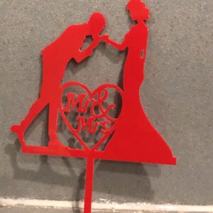 Cake Topper Mr&Mrs Rosu