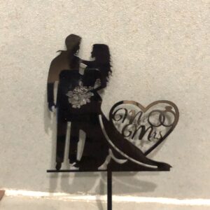 Cake Topper Mr&Mrs Negru