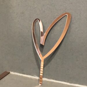 Cake Topper Heart Rosegold