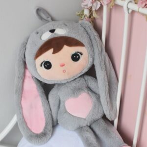 PAPUSA PERSONALIZATE METOO BUNNY 50CM – ROZ+GRI