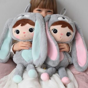 PAPUSA PERSONALIZATE METOO BUNNY 50CM – ROZ+GRI