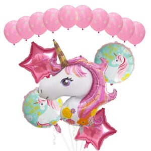 Set Baloane Unicorn Roz 15Buc