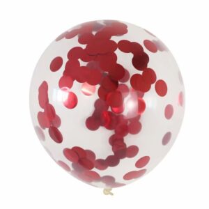 Balon Latex Cu Confetti Rosu 30CM