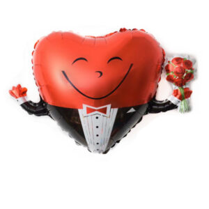 Balon Folie Heart Boy 65Cm