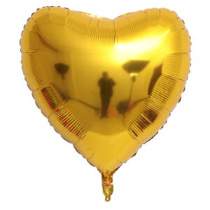 Balon Folie Inima Auriu 25Cm