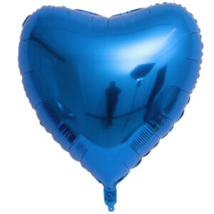 Balon Folie Inima Albastru 25Cm