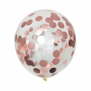 Balon Latex Cu Confetti Rosegold 30CM