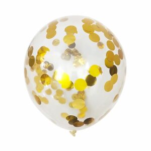 Balon Latex Cu Confetti Auriu 30CM