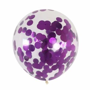 Balon Latex Cu Confetti Mov 30CM