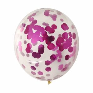 Balon Latex Cu Confetti Roz 30CM