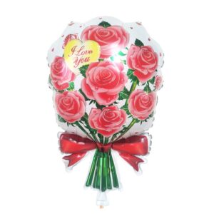 Balon Folie Trandafir Rosu 65Cm