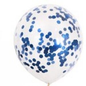 Balon Latex Cu Confetti Albastru 30CM